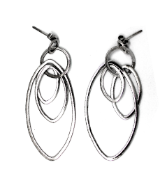 eterica series drop earrings handcrafted in sterling silver - eterica series by contemporary jewellery designer gurgel-segrillo