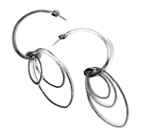 drop earrings handcrafted in sterling silver - eterica series by contemporary jewellery designer gurgel-segrillo