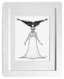 fine art print - Figurative explorations on cross-cultural identity and womanhood, empowerment and femininity, by artist gurgel-segrillo