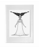 fine art print - Figurative explorations on cross-cultural identity and womanhood, empowerment and femininity, by artist gurgel-segrillo