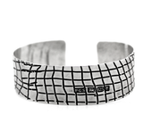 skin series of contemporary jewellery - hallmarked sterling silver cuff by artist designer maker gurgel-segrillo