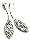 woven series earrings handcrafted in silver by jewellery designer-maker patricia gurgel-segrillo