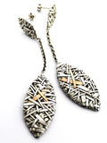 woven series earrings handcrafted in silver and gold by jewellery designer P Gurgel-Segrillo