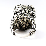 Gurgel Segrillo woven moss agate ring Uniquely handcrafted in sterling silver