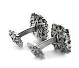 woven squares cufflinks handcrafted in silver by contemporary jewellery designer gurgel-segrillo