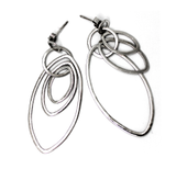 drop earrings handcrafted in sterling silver - eterica series by contemporary jewellery designer gurgel-segrillo