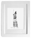 shop for original art direct from the artist - black and white art, figurative art, fine art print inspired by magic realism literature by artist gurgel-segrillo