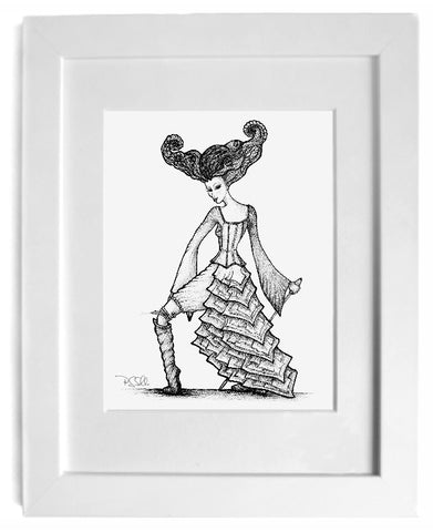 fine art print - Figurative explorations on cross-cultural identity and womanhood, empowerment and femininity, by artist gurgel-segrillo