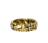 woven series ring band handcrafted in yellow gold and white gold by contemporary jewellery designer gurgel-segrillo