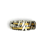shop online unique ring woven in silver and gold by contemporary jewelry designer gurgel-segrillo