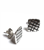 skin series of contemporary jewellery - sterling silver earrings by artist designer maker gurgel-segrillo