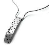 skin series of contemporary jewellery - hallmarked sterling silver polka dots necklace by artist designer maker gurgel-segrillo