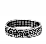 skin series of contemporary jewellery - hallmarked sterling silver ring by artist designer maker gurgel-segrillo