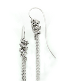 silver spiral earrings handcrafted in silver - art jewellery by artist gurgel-segrillo