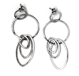 drop earrings handcrafted in sterling silver - eterica series by contemporary jewellery designer gurgel-segrillo